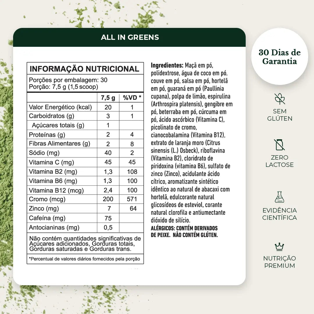 All in Greens | Vitalidade, Imunidade e Detox