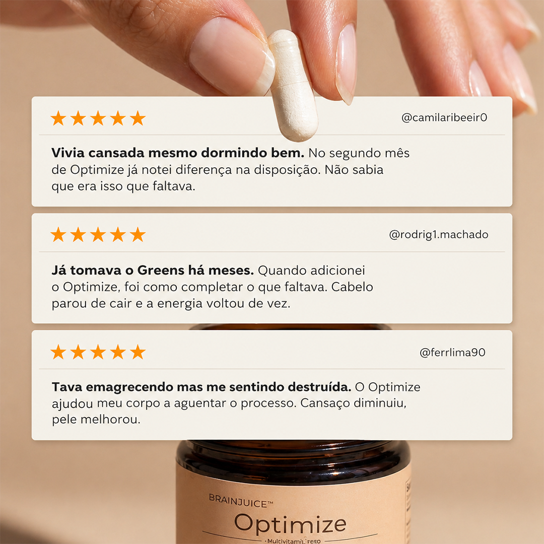 BrainJuice Optimize | Pare de Viver Cansado